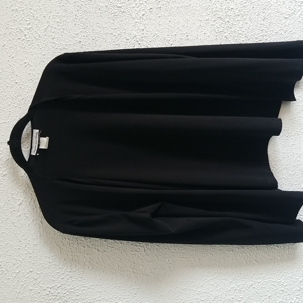 Black open blouse